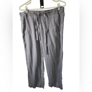 Sea Lily Imperfection Purple Linen Pants Sz Med